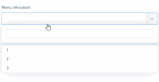 Menu déroulant Menu déroulant