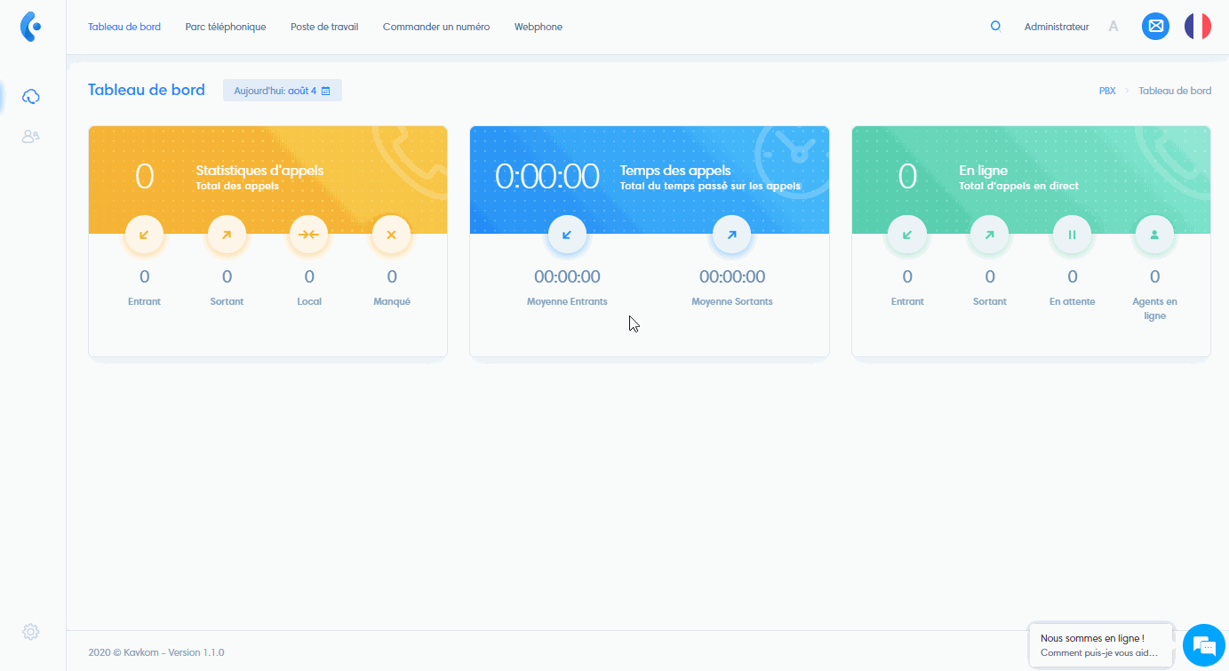 Paramètres avancés (Administrateur)