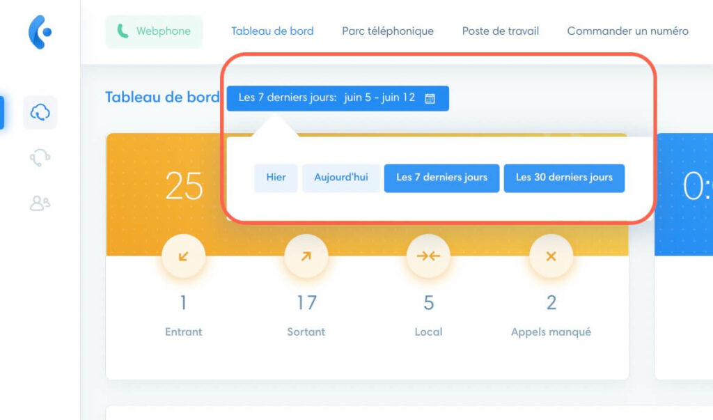 Select a time interval