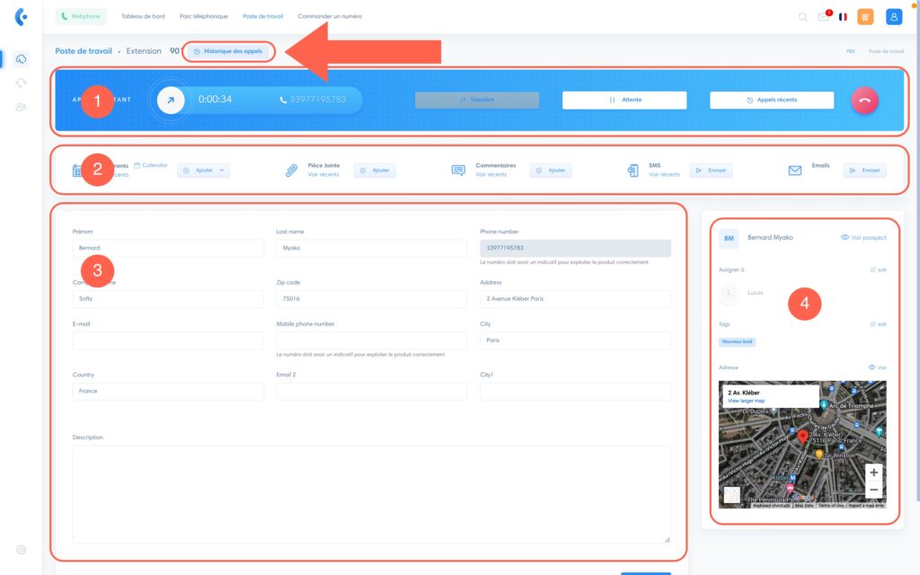 Poste de travail interface