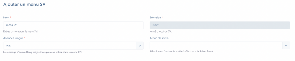 Configurations principales 