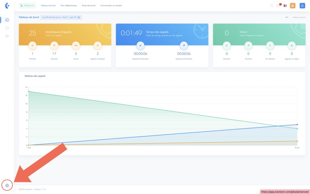 Accéder aux paramètres avancés