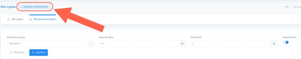 Exporter les statistiques