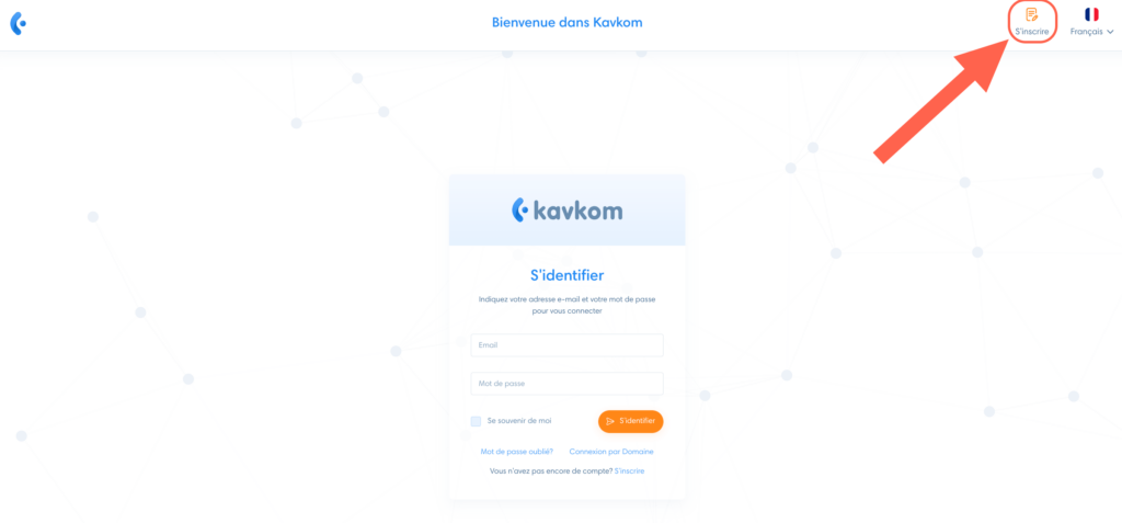 Inscription depuis app