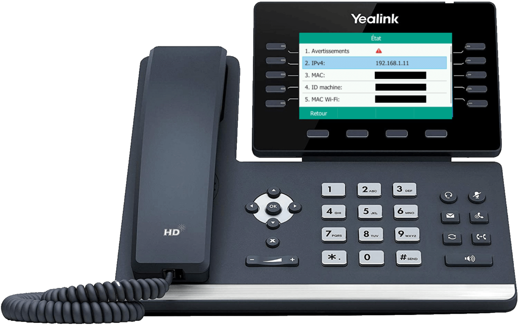 Récupérer l'adresse IP du téléphone Yealink