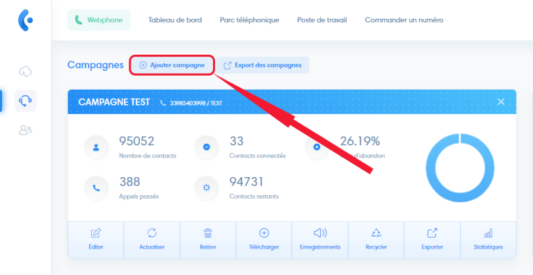 Créer une campagne prédictive