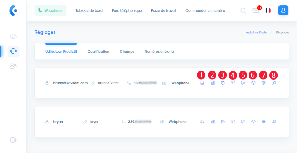 predictive user settings