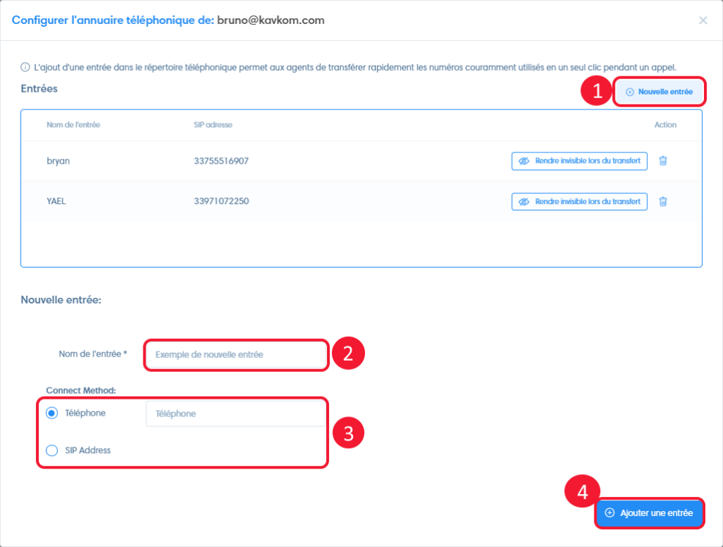 predictive user settings directory