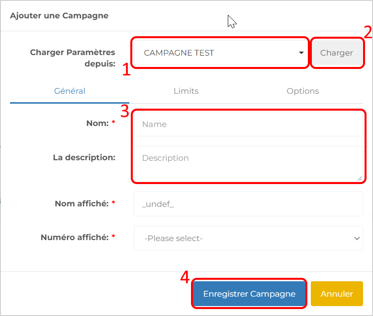 צור מקמפיין קיים
