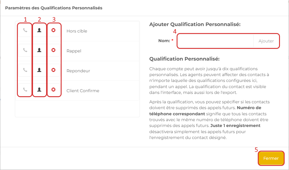 Customize qualifications