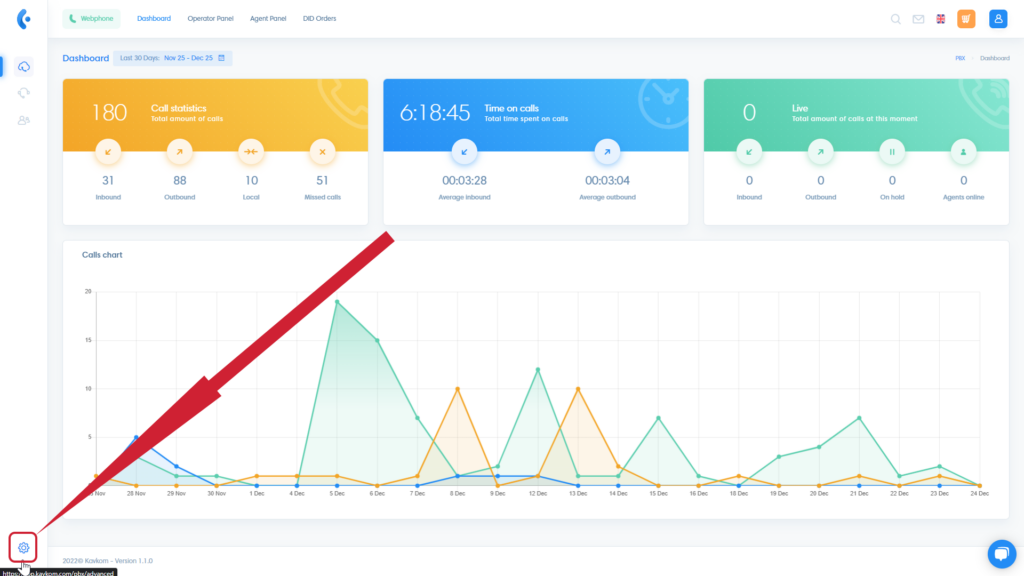 Kavkom advanced settings