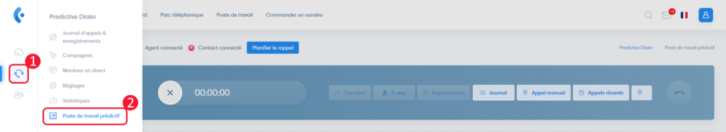 Predictive Dialer panel access
