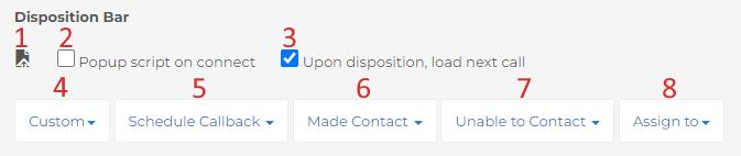 Predictive call actions Kavkom dialer contact view