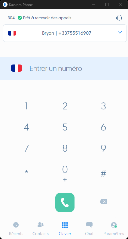 מקלדת מספרית של טלפון Kavkom ב-Windows