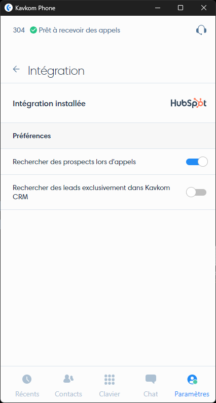 הגדרות שילוב אפליקציית Kavkom ב-Windows