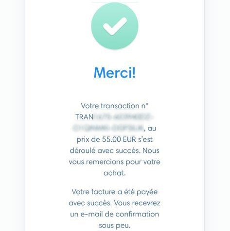 אישור מוצלח של עסקת כרטיס אשראי