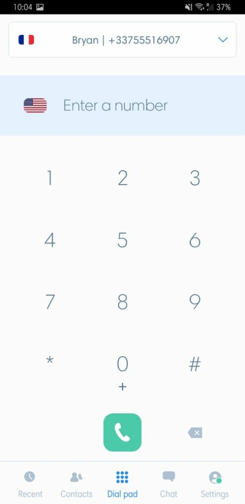 Kavkom Phone dial pad on Android