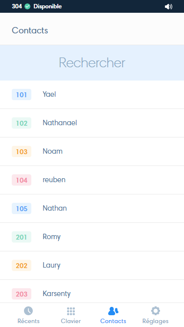 Transférer un appel avec le Webphone Kavkom