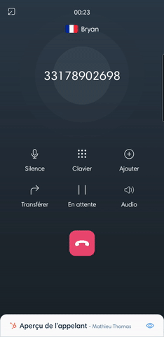 Afficher le clavier numerique pendant un appel avec Kavkom Phone sur Android