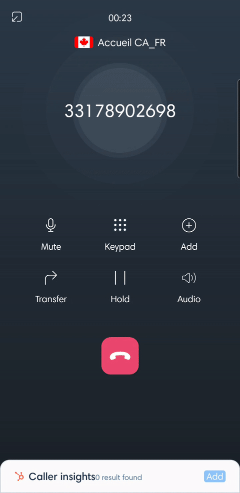 Transfer a call with Kavkom Phone on Android