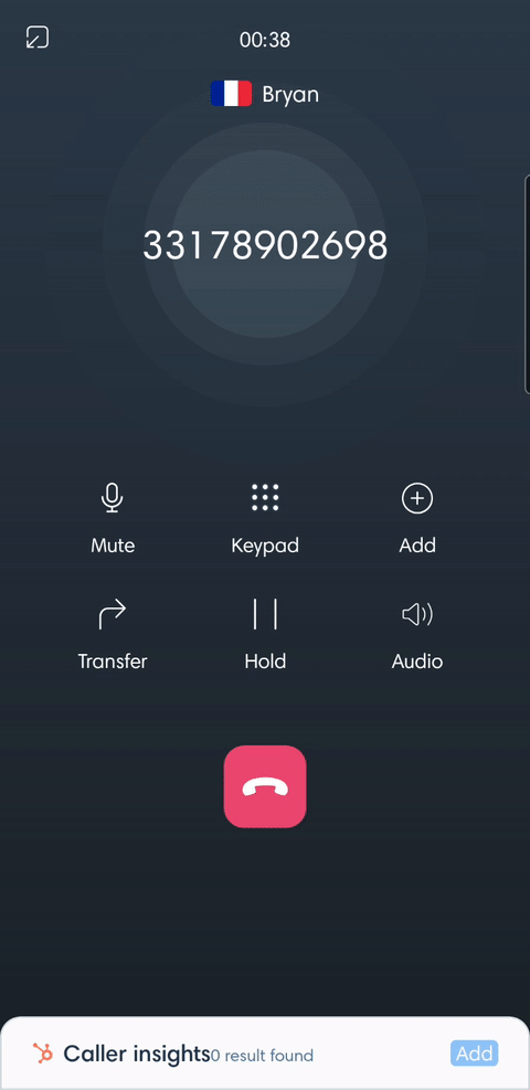 Put a caller on hold with Kavkom Phone on Android