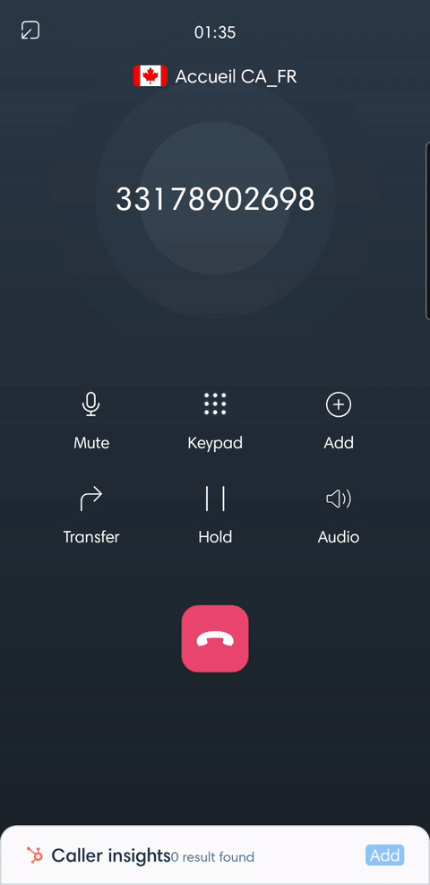 Invite a caller with Kavkom Phone on Android