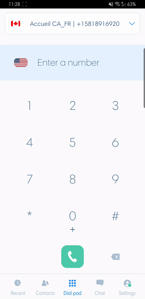Changing the status of Kavkom Phone on Android