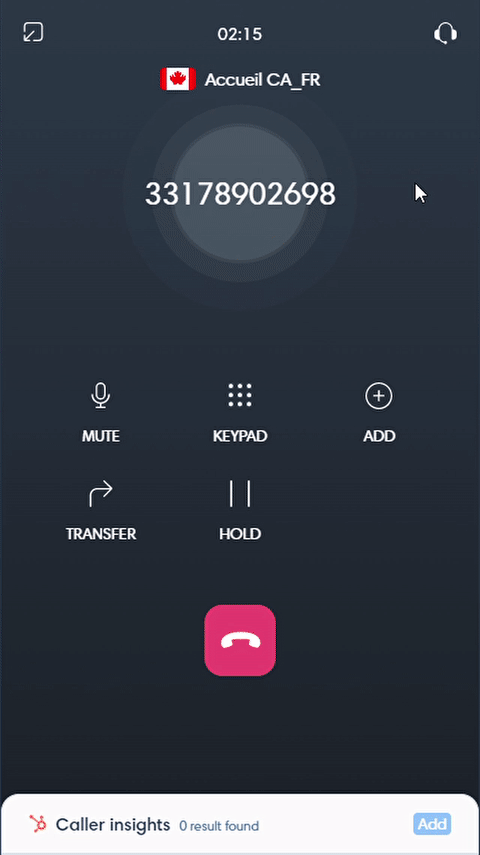 Transfer a call with Kavkom Phone on Windows