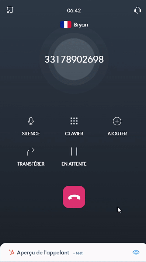 הצגת פרטי מתקשר ב-Kavkom Phone ב-Windows