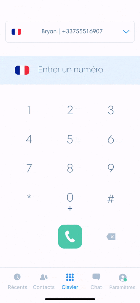 Kavkom Phone numeric keypad on iOS