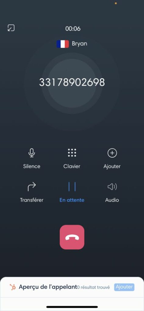 Put a call on hold with Kavkom Phone on iOS