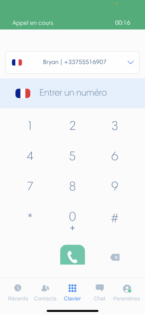 Réduire la fenêtre d'appel avec le Kavkom Phone sur iOS