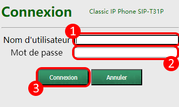 Yealink-login Se connecter à l'interface de configuration d'un téléphone Yealink de la série T3