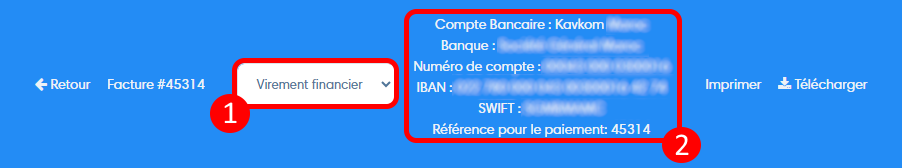 Pay an invoice by bank transfer