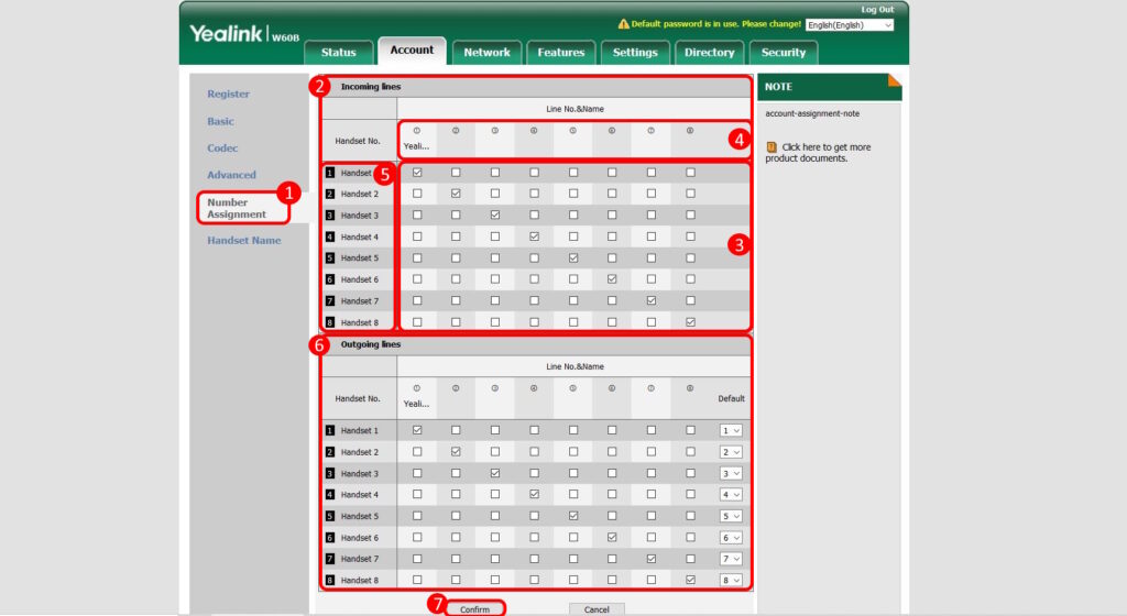 Assigner les comptes SIP et les combinés