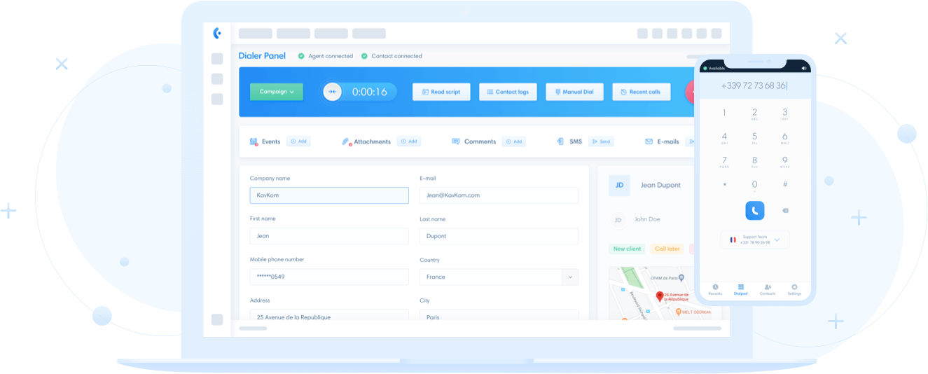 Use dialer panel - Kavkom - Centre d'aide