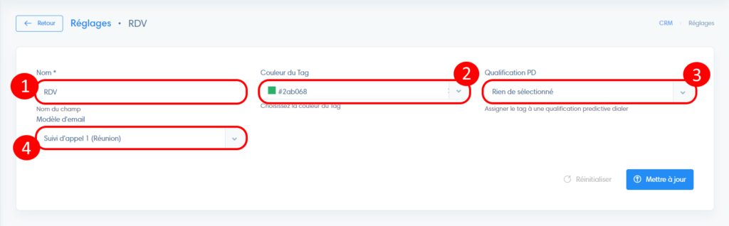 Create and set up a qualification tag